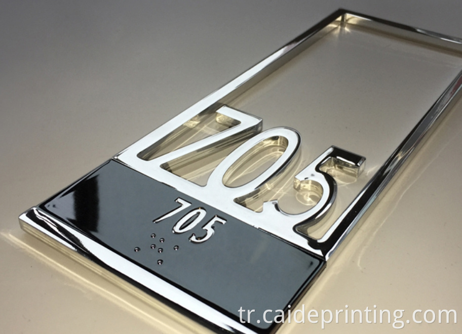 Paslanmaz çelik braille işareti Stainless Steel Braille Sign